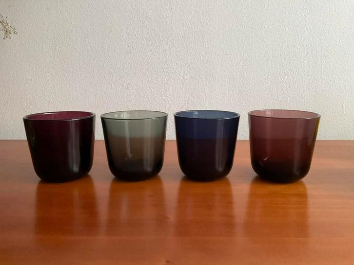 Nuutajärvi, Finland: 4 glazen 5023 (18 cl) Kaj Franck 1953, Antiek en Kunst, Antiek | Glas en Kristal, Ophalen of Verzenden