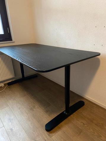 Ikea BEKANT bureau zwart bruin 160x80cm - afbeelding 2