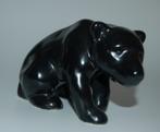 Portugal: zwarte keramiek beer, Verzamelen, Ophalen of Verzenden, Zo goed als nieuw, Wild dier, Beeldje of Figuurtje