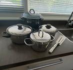 Pannenset, Huis en Inrichting, Keuken | Potten en Pannen, Ophalen, Gebruikt, Keramische plaat, Pannenset
