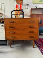 Vintage Deens design ladekast, mid century chest drawers, Huis en Inrichting, Ophalen, Gebruikt, -, -