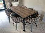 Eettafel middelburg bruin industrieel 190x90cm, Huis en Inrichting, Tafels | Eettafels, Ophalen, 50 tot 100 cm, Zo goed als nieuw