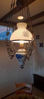 Antieke Hanglamp met Delfts Blauw, Ophalen