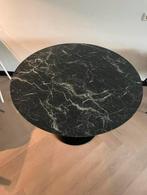 Eettafel rond 110cm zwart marmerlook, Huis en Inrichting, Tafels | Salontafels, Ophalen, Gebruikt, 100 tot 150 cm, Rond