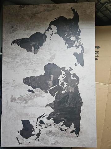 Te koop: IKEA canvas wereldkaart – stijlvolle wanddecoratie beschikbaar voor biedingen