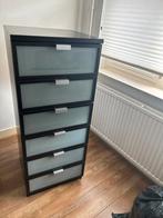 Ikea Hopen ladekast met melkglas, Gebruikt, 5 laden of meer, 100 tot 150 cm, Ophalen of Verzenden