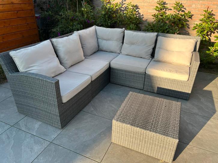 Manifesto Loungeset 5 persoons, Tuin en Terras, Tuinsets en Loungesets, Zo goed als nieuw, Loungeset, Wicker, 5 zitplaatsen, Bank