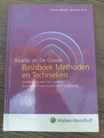 D.B. Baarda - Basisboek Methoden en technieken, Boeken, Techniek, D.B. Baarda; M.P.M. de Goede, Ophalen of Verzenden, Zo goed als nieuw