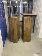 Eiken houten Zuilen Set, Minder dan 50 cm, Rustiek, Vierkant, Nieuw