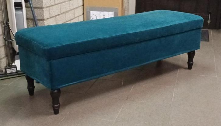 Velvet, bank met opberg mogelijkheid, Huis en Inrichting, Banken | Sofa's en Chaises Longues, Eenpersoons, Minder dan 150 cm, Ophalen