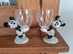 Retro Mickey & Minnie wijnglazen, Ophalen of Verzenden, Zo goed als nieuw