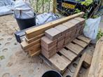 Getrommelde stenen (14x14cm vierkant), Ophalen, Gebruikt, Minder dan 5 m², Beton