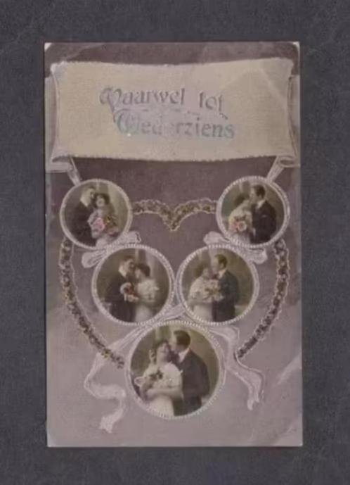 Vaarwel en Wederziens Den Bommel Flakkee Monster., Verzamelen, Ansichtkaarten | Themakaarten, Gelopen, Voor 1920, Feest(dag), Ophalen of Verzenden