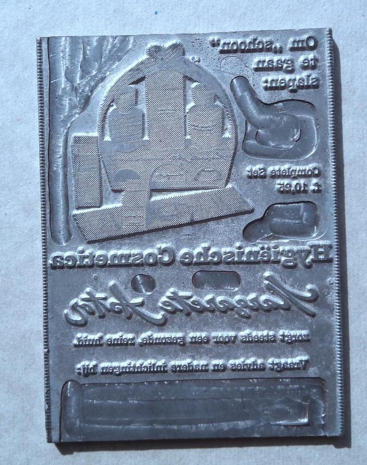 DRUKPLAAT PRINTPLAAT MARGARETE ASTOR SCHOONHEIDSPROD 50s, Antiek en Kunst, Curiosa en Brocante, Verzenden