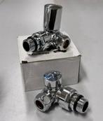 Handdoekrek Radiatorkleppen 15mm radiator klep hoek 4X SET, Doe-het-zelf en Verbouw, Ophalen of Verzenden, A, A, A