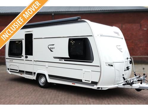 Fendt Bianco Selection 465 SFB Mover Luifel Fietsrek, Caravans en Kamperen, Caravans, Bedrijf, tot en met 4, 1250 - 1500 kg, Rondzit