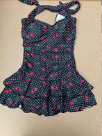 Klassieke kersen halter badpakjurk in zwart Maat XS, Kleding | Dames, Badmode en Zwemkleding, Klassieke kersen halter badpakjurk in zwart Maat XS