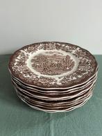 Royal Worcester - Palissy Avon Scenes bruin borden, Antiek en Kunst, Ophalen of Verzenden