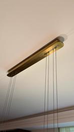 Mahonie tafel met koperen lamp - Oss, Ophalen, Gebruikt