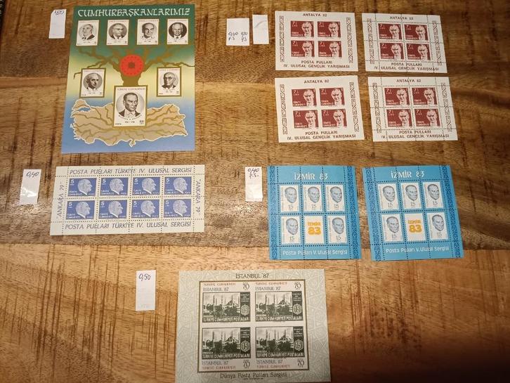 Postzegels blokken Turkije Postfris, Postzegels en Munten, Postzegels | Europa | Overig, Postfris, Overige landen, Ophalen of Verzenden
