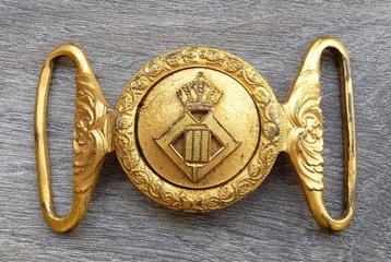 Om 1934 - 1951 Koppelslot Gesp Officier Leopold III Belgie beschikbaar voor biedingen