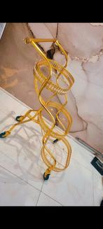 Groot kristal bladgoud  theekar  zonder  spiegel, Huis en Inrichting, Minder dan 55 cm, Ophalen of Verzenden, Glas, 60 cm of meer