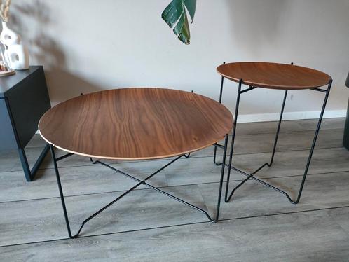 Bijzettafeltjes Zara home, Huis en Inrichting, Tafels | Bijzettafels, Gebruikt, Rond, 45 tot 60 cm, Minder dan 55 cm, Hout, Ophalen