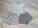 Setje 2x short en T-shirt Pompdelux maat 134/140, Meisje, Zo goed als nieuw, Setje, Pompdelux