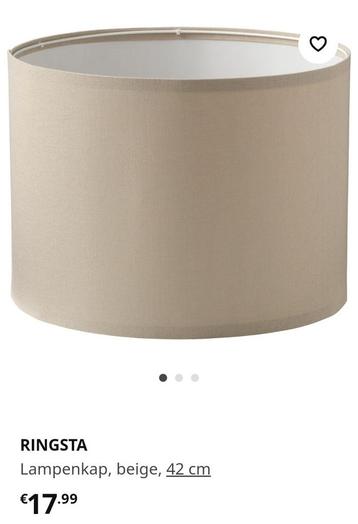 Ikea ringsta lampenkap beige 42cm