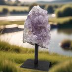 Natuurlijk ruwe amethist op standaard cadeau kado 16 cm, Verzamelen, Mineralen en Fossielen, Ophalen of Verzenden, Mineraal