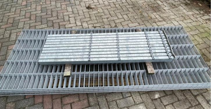 Dubbelstaafmatten pakket – 20 meter – 100 cm hoog, Tuin en Terras, Tuinhekken en Hekwerk, Zo goed als nieuw, Dubbelstaafmat hekwerk