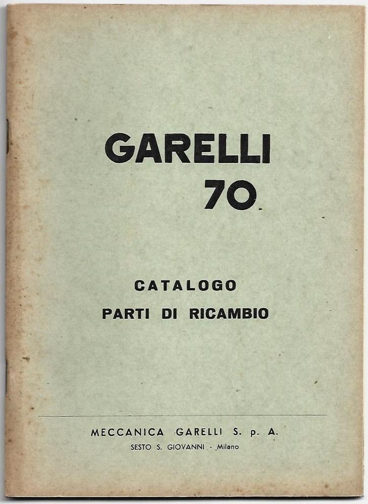 Garelli 70 onderdelenboek parti motor 1958, Motoren, Handleidingen en Instructieboekjes, Overige merken, Ophalen of Verzenden
