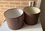 2x Lampenkapje 20cm - Home Sweet Home, Ophalen, Bruin, Rond, Zo goed als nieuw