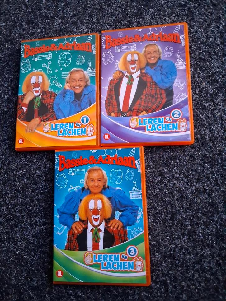 DVD SET BASSIE EN ADRIAAN LEREN EN LACHEN 1 T/M 3 (NIEUW!!), Cd's en Dvd's, Dvd's | Kinderen en Jeugd, Film, Avontuur, Alle leeftijden