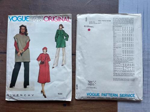 Vogue patroon 1520 Givenchy, Hobby en Vrije tijd, Kledingpatronen, Zo goed als nieuw, Vrouw, Overige merken, Ophalen of Verzenden