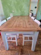 Eettafel met 6 stoelen, Huis en Inrichting, Tafels | Eettafels, Ophalen, ., 100 tot 150 cm, 200 cm of meer