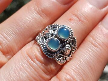 Vanoli 925 zilveren ring met chalcedoon maat 16,75 beschikbaar voor biedingen
