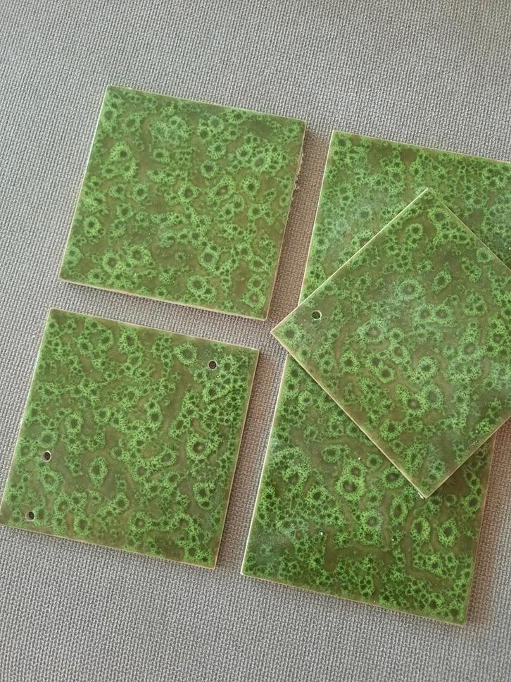 7x antieke retro tegels royal sphinx Maastricht groen, Antiek en Kunst, Antiek | Wandborden en Tegels, Ophalen of Verzenden