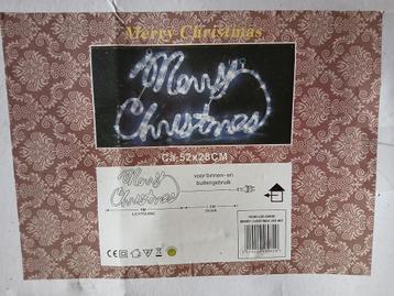 kerst verlichting merry christmas maat 52x28cm nieuw in doos beschikbaar voor biedingen