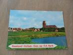 Ameland-Hollum, gezicht op nh kerk/panorama 1974, Verzamelen, Ansichtkaarten | Nederland, 1960 tot 1980, Ongelopen, Friesland