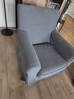 Grijze Ikea Ektorp stoel met stoffen bekleding, Huis en Inrichting, Fauteuils, Ophalen, Gebruikt, Stof, 75 tot 100 cm