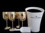 Moet&Chandon Champagne Koeler 4 Gouden Glazen Ijsschep., Ophalen of Verzenden, Nieuw, Overige typen