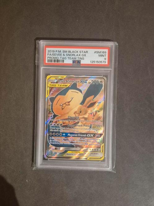 ≥ Eevee & Snorlax GX PSA 9 - SM169 — Verzamelkaartspellen
