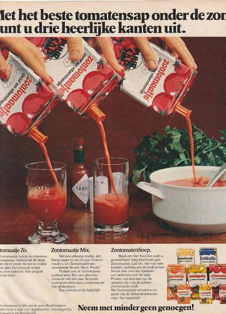 Retro reclame 1979 Riedel frisdrank u kent ze vast wel, Verzamelen, Retro, Verzenden, Overige typen