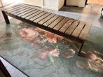 Vintage houten lattenbank museum bank, Ophalen, Gebruikt, Minder dan 75 cm