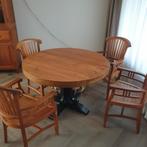 Teak houten eethoek  4 stoelen, Huis en Inrichting, Complete eetkamers, Ophalen of Verzenden, Gebruikt, Teak