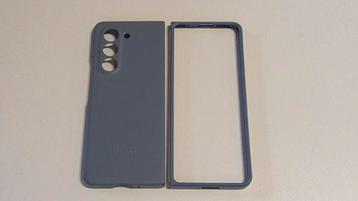 Origineel Samsung Fold 5 Hoesje - Blauw Leer beschikbaar voor biedingen