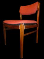 Schitterende vintage rosewood mid century design stoelen, Huis en Inrichting, Stoelen, Ophalen, Gebruikt, Metaal, Vier