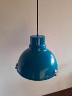 Leuke groen/blauwe lamp, industriële look, Huis en Inrichting, Lampen | Hanglampen, Ophalen of Verzenden, Zo goed als nieuw, Minder dan 50 cm