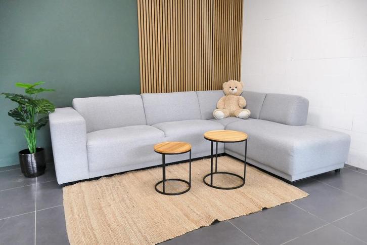 Moderne Hoekbank Lichtgrijs Label 67 [Refurbished], Huis en Inrichting, Banken | Bankstellen, Zo goed als nieuw, Hoekbank, Vierpersoons of meer